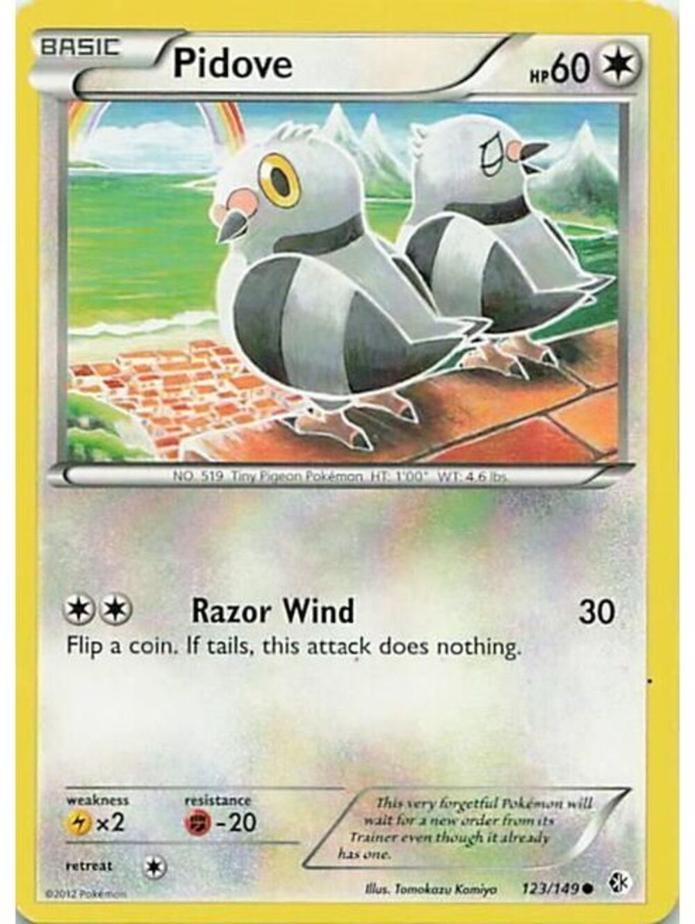 Pokemon TCG 2011 Pidove NM EPO